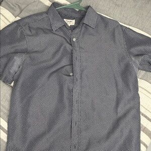 Goodfellow & Co Gray Polka Dot Shirt